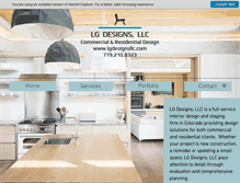 Tablet Screenshot of lgdesignsllc.com